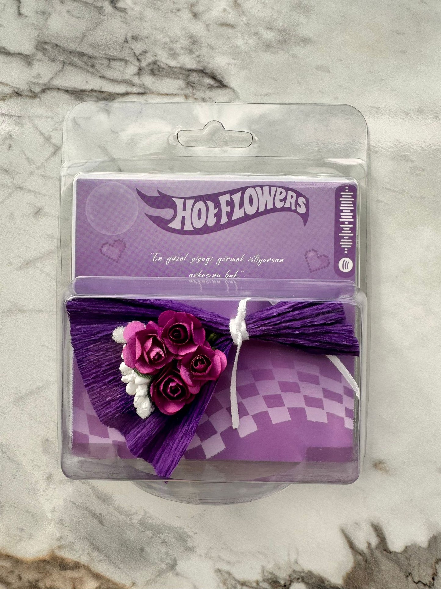 HOT FLOWERS Mor Çiçek aynalı